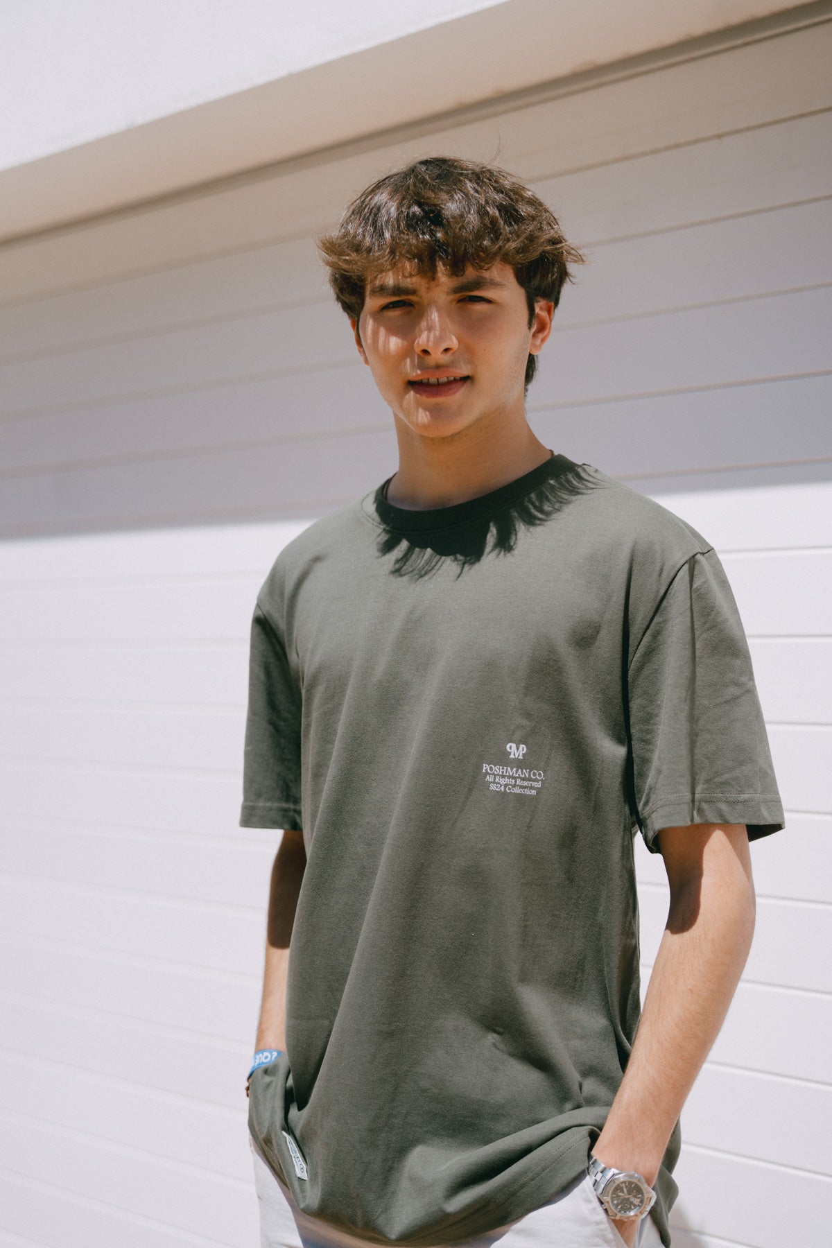 KHAKI "SKULL" TEE